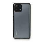BSSM Miami Şeffaf Silikon - Siyah Xiaomi Mİ 11 Lite Kılıf