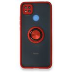BSSM Montreal Yüzüklü Silikon Kapak - Kırmızı Xiaomi Redmi 9C Kılıf
