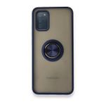 BSSM Montreal Yüzüklü Silikon Kapak - Lacivert Samsung Galaxy A02S Kılıf