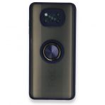 BSSM Montreal Yüzüklü Silikon Kapak - Lacivert Xiaomi Pocophone X3 Kılıf