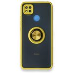 BSSM Montreal Yüzüklü Silikon Kapak - Sarı Xiaomi Redmi 9C Kılıf