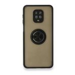 BSSM Montreal Yüzüklü Silikon Kapak - Siyah Xiaomi Redmi Note 9 Pro Kılıf