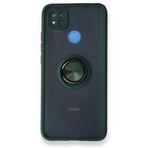 BSSM Montreal Yüzüklü Silikon Kapak - Yeşil Xiaomi Redmi 9C Kılıf