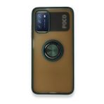 BSSM Montreal Yüzüklü Silikon Kapak - Yeşil Xiaomi Redmi 9T Kılıf