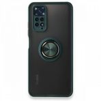 BSSM Montreal Yüzüklü Silikon Kapak - Yeşil Xiaomi Redmi Note 11 Kılıf
