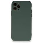 BSSM Nano İçi Kadife Silikon - Koyu Yeşil iPhone 11 Pro Kılıf