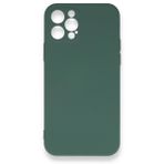 BSSM Nano içi Kadife Silikon - Koyu Yeşil iPhone 12 Pro Max Kılıf