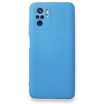 BSSM Nano içi Kadife Silikon - Mavi Xiaomi Redmi Note 10 Kılıf