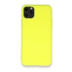 BSSM Nano içi Kadife Silikon - Sarı iPhone 11 Pro Max Kılıf