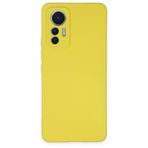BSSM Nano İçi Kadife Silikon - Sarı Xiaomi Mi 12 Lite Kılıf