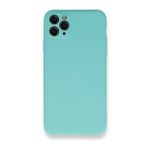 BSSM Nano içi Kadife Silikon - Turkuaz iPhone 11 Pro Max Kılıf