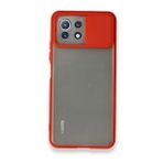 BSSM Palm Buzlu Kamera Sürgülü Silikon - Kırmızı Xiaomi Mİ 11 Lite Kılıf