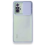 BSSM Palm Buzlu Kamera Sürgülü Silikon - Lila Xiaomi Redmi Note 10 Pro Kılıf