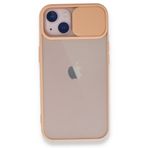 BSSM Palm Buzlu Kamera Sürgülü Silikon - Pembe iPhone 13 Kılıf