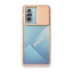 BSSM Palm Buzlu Kamera Sürgülü Silikon - Pembe Xiaomi Poco F3 Kılıf