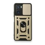 BSSM Pars Lens Yüzüklü Silikon - Gold Xiaomi Poco F3 Kılıf