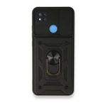 BSSM Pars Lens Yüzüklü Silikon - Siyah Xiaomi Redmi 9C Kılıf
