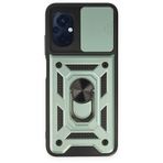 BSSM Pars Lens Yüzüklü Silikon - Yeşil Xiaomi Poco M5 Kılıf