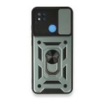 BSSM Pars Lens Yüzüklü Silikon - Yeşil Xiaomi Redmi 9C Kılıf