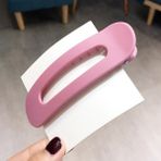 BSSM Pembe Renk Büyük Boy Klipsli Bayan Saç Tokası