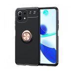 BSSM Range Yüzüklü Silikon - Siyah-Gold Xiaomi Mİ 11 Lite Kılıf