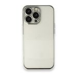 BSSM Razer Lensli Silikon - Gümüş iPhone 14 Pro Max Kılıf