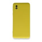 BSSM Samsung Galaxy A01 Core Nano İçi Kadife Silikon Sarı Kılıf