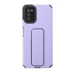 BSSM Samsung Galaxy A03S Mega Standlı Silikon Lila Kılıf