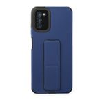 BSSM Samsung Galaxy A03S Mega Standlı Silikon Mavi Kılıf