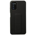 BSSM Samsung Galaxy A03S Mega Standlı Silikon Siyah Kılıf