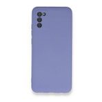 BSSM Samsung Galaxy A03S Nano içi Kadife Silikon Lila Kılıf