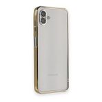 BSSM Samsung Galaxy A04 Razer Lensli Silikon Gold Kılıf