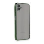 BSSM Samsung Galaxy A04 Razer Lensli Silikon Yeşil Kılıf