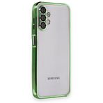 BSSM Samsung Galaxy A04S Razer Lensli Silikon Yeşil Cep Telefonu Kılıfı