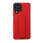 BSSM Samsung Galaxy A22 Mega Standlı Silikon Kırmızı Kılıf