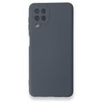 BSSM Samsung Galaxy A22 Nano İçi Kadife Silikon Gri Kılıf