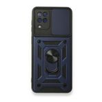 BSSM Samsung Galaxy A22 Pars Lens Yüzüklü Silikon Lacivert Kılıf