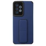 BSSM Samsung Galaxy A33 5G Mega Standlı Mavi Silikon Kılıf