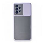 BSSM Samsung Galaxy A33 5G Palm Buzlu Kamera Sürgülü Silikon Lila Kılıf
