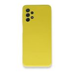 BSSM Samsung Galaxy A52 Nano içi Kadife Silikon - Sarı Kılıf