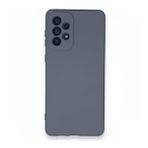 BSSM Samsung Galaxy A53 5G Nano içi Kadife Silikon Gri Cep Telefonu Kılıfı