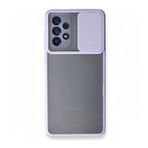 BSSM Samsung Galaxy A53 5G Palm Buzlu Kamera Sürgülü Silikon - Lila Kılıf