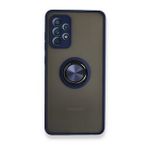 BSSM Samsung Galaxy A72 Montreal Yüzüklü Silikon Kapak Lacivert Kılıf
