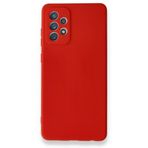 BSSM Samsung Galaxy A72 Nano içi Kadife Silikon Kırmızı Kılıf