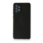 BSSM Samsung Galaxy A72 Nano içi Kadife Silikon Siyah Kılıf