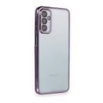 BSSM Samsung Galaxy M23 Razer Lensli Silikon Mor Kılıf