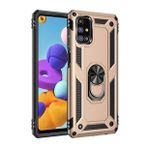BSSM Samsung Galaxy M31S Sofya Yüzüklü Silikon Kapak Gold Kılıf