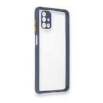 BSSM Samsung Galaxy M51 Miami Şeffaf Silikon Gri Kılıf