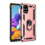BSSM Samsung Galaxy M51 Sofya Yüzüklü Silikon Kapak Rose Kılıf