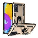 BSSM Samsung Galaxy M52 5G Sofya Yüzüklü Silikon Kapak Gold Kılıf